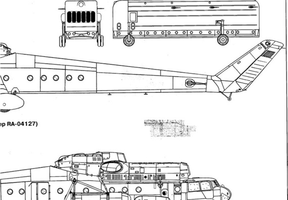 Mi-10 miles drawings (figures) of the aircraft